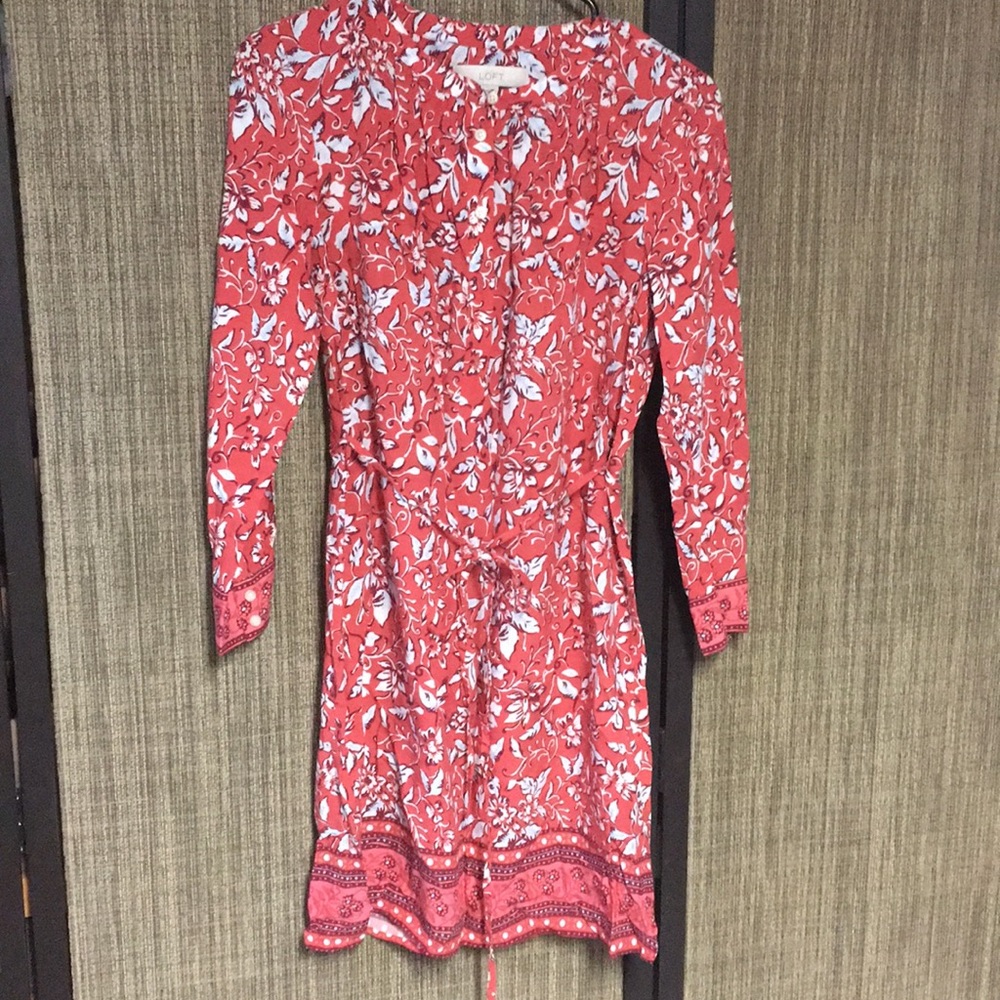 Coral flower loft dress